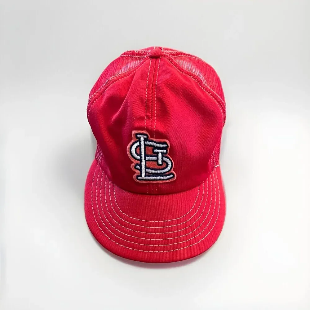 Vintage 80s ANNCO Red MLB St. Louis Cardinals Adjustable SnapBack Hat Size M
